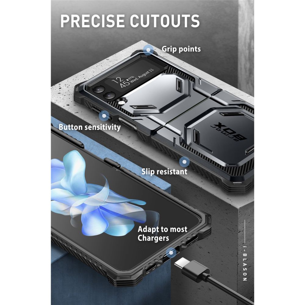 Pokrowiec Supcase Iblsn Armorbox czarne SAMSUNG Galaxy Z Flip 4 / 3