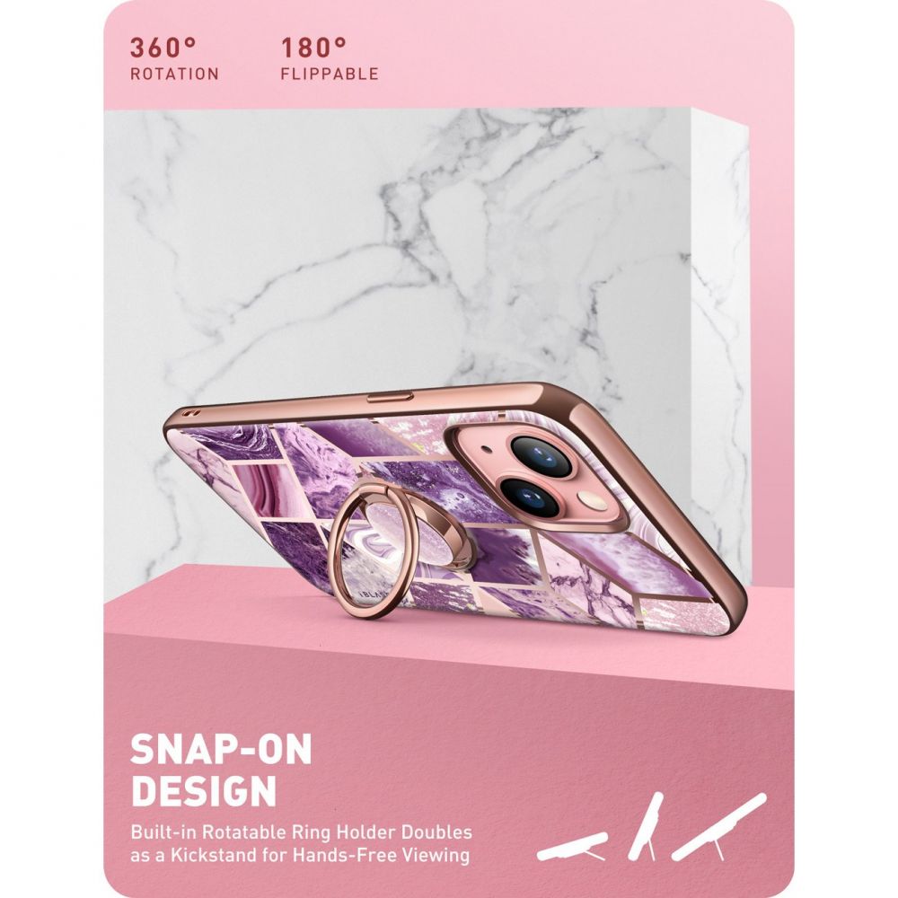 Pokrowiec Supcase Iblsn Cosmo Snap Marble purple APPLE iPhone 13 / 4