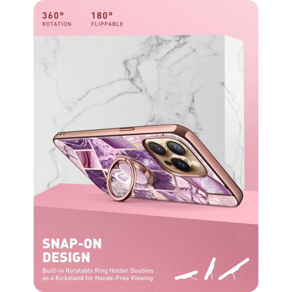 Pokrowiec Supcase Iblsn Cosmo Snap Marble purple APPLE iPhone 13 Pro Max / 4