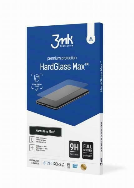 Szko hartowane 3MK HardGlass Max czarne APPLE iPhone 15 / 2