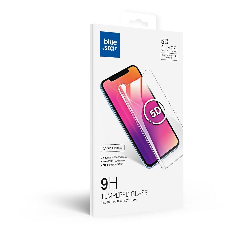Szk�o hartowane hartowane Blue Star 5D Full Glue czarny HUAWEI P30 Pro / 5