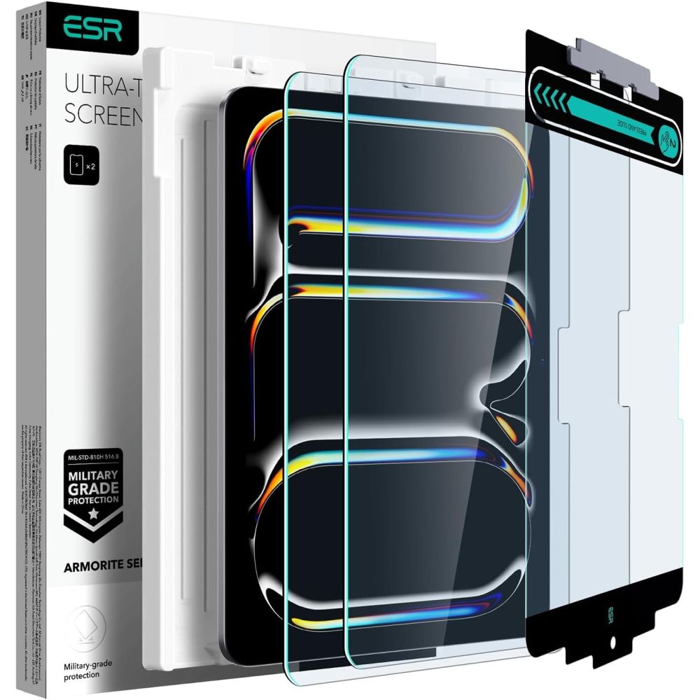 Szkło hartowane Szkło Hartowane Esr Armorite 2-pack przeźroczyste APPLE Ipad Pro 11 5 gen. 2024 Szkło hartowane Szkło Hartowane Esr Armorite 2-pack przeźroczyste APPLE Ipad Pro 11 5 gen. 2024