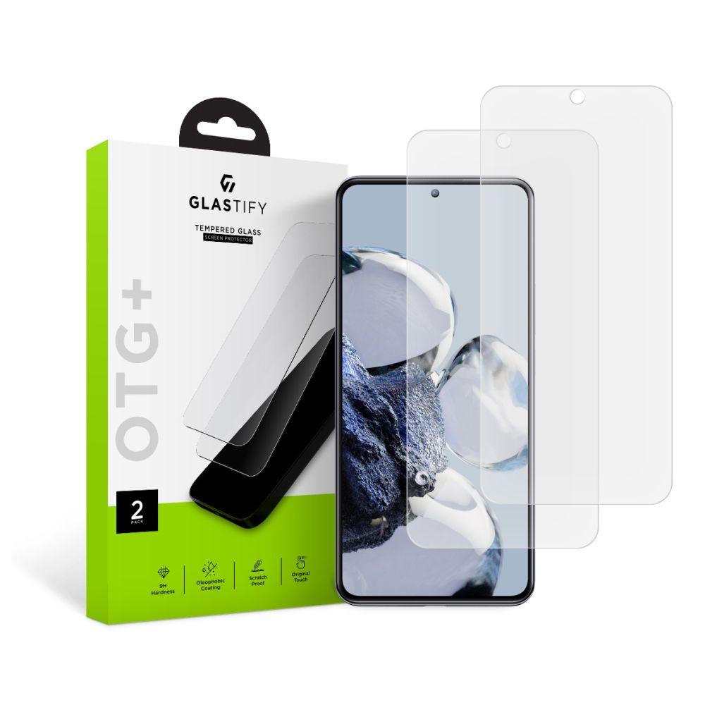 Szko hartowane Szko Hartowane Glastify Otg+ 2-pack przeroczyste Xiaomi 12T Pro