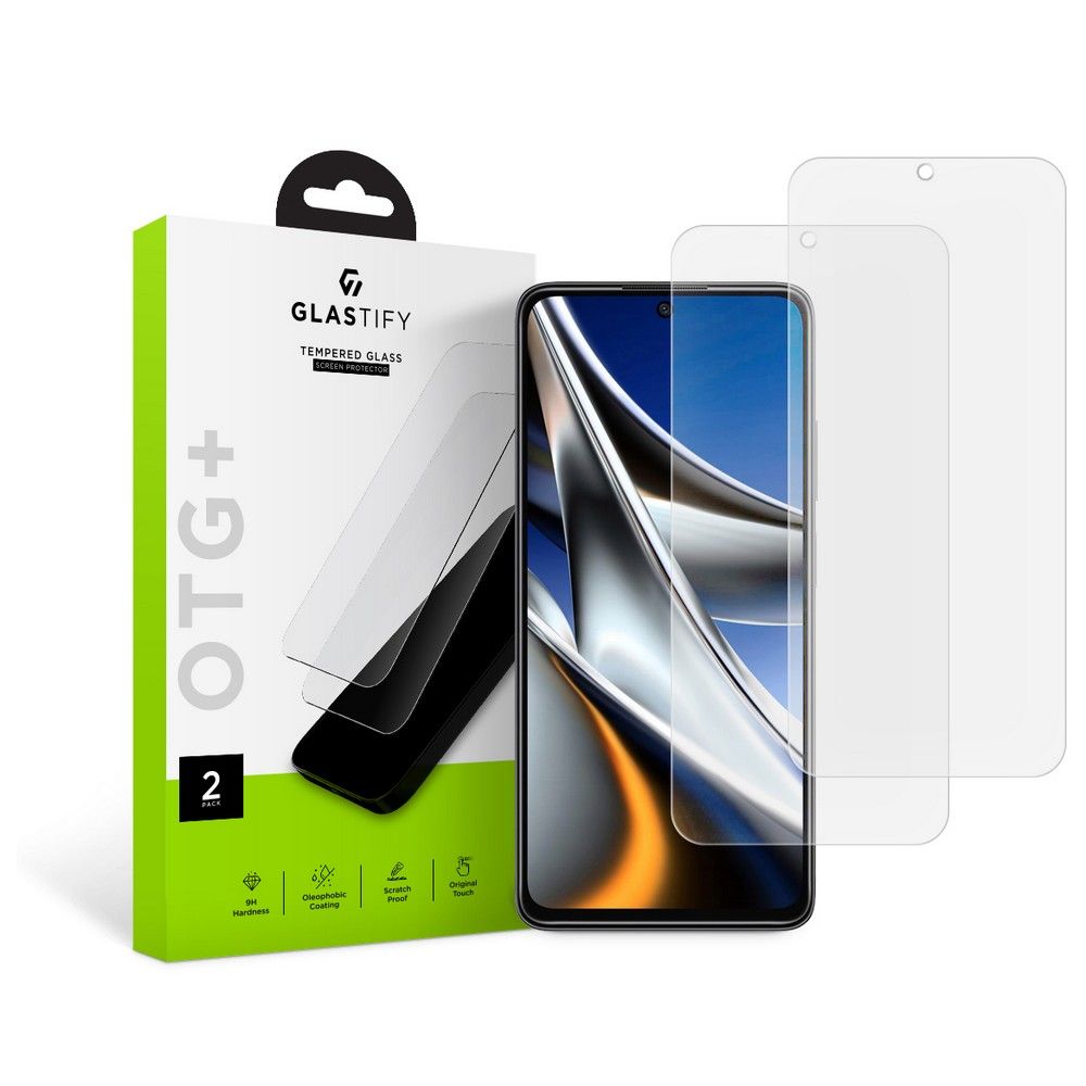Szko hartowane Szko Hartowane Glastify Otg+ 2-pack przeroczyste Xiaomi POCO X4 Pro 5G