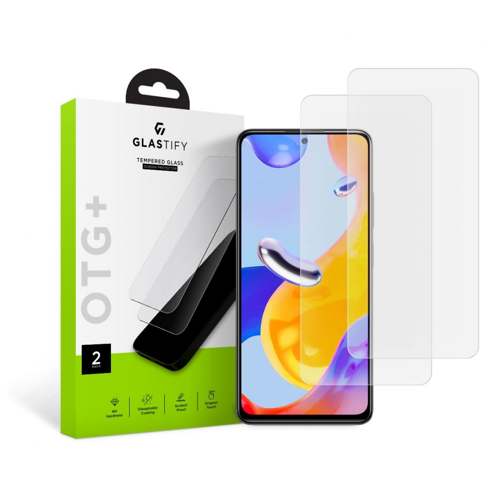 Szko hartowane Szko Hartowane Glastify Otg+ 2-pack przeroczyste Xiaomi Redmi Note 11 Pro