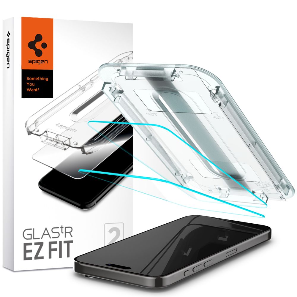 Szko hartowane Szko Hartowane Spigen Glas.tr Ez Fit 2-pack przeroczyste APPLE iPhone 15 Pro Max