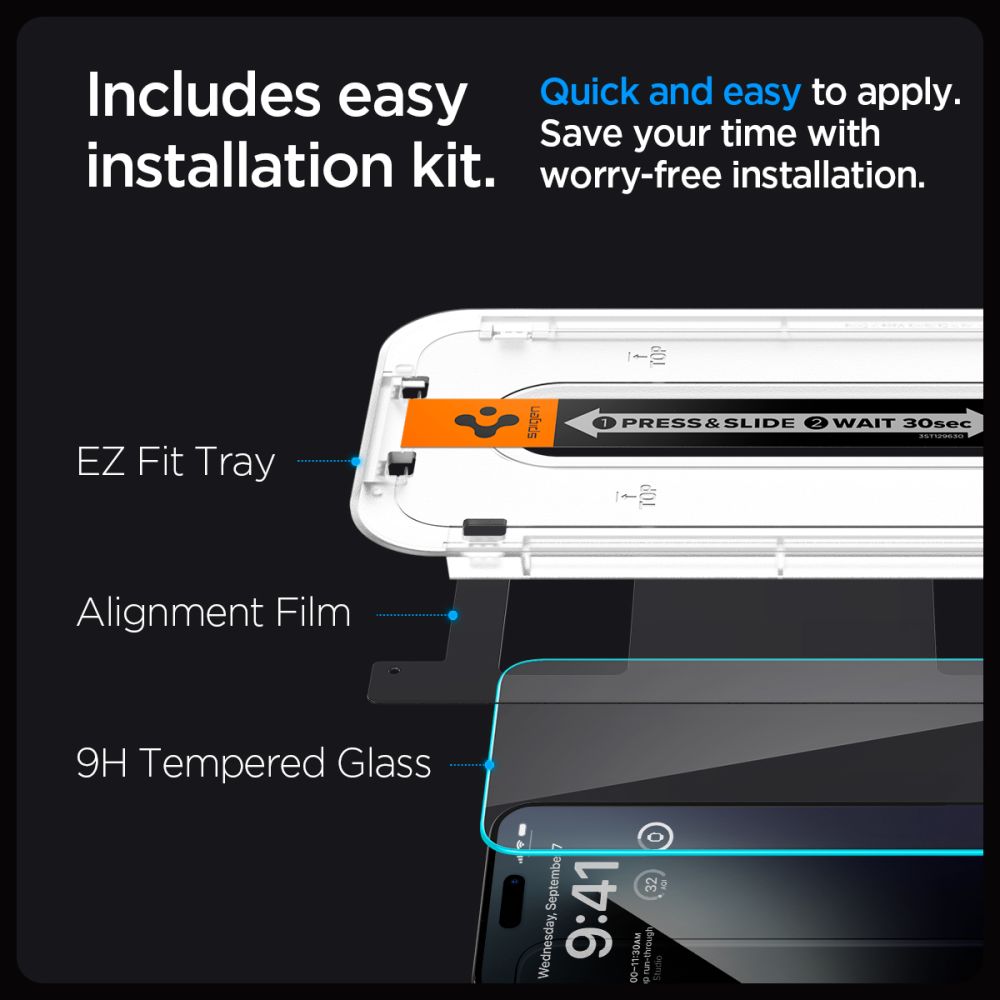 Szko hartowane Szko Hartowane Spigen Glas.tr Ez Fit 2-pack przeroczyste APPLE iPhone 15 Pro Max / 10
