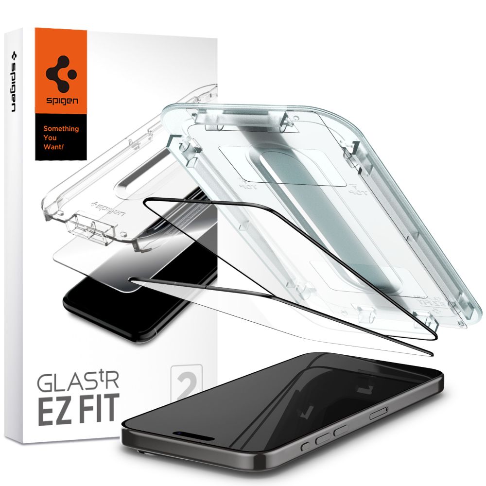 Szko hartowane Szko Hartowane Spigen Glas.tr Ez Fit Fc 2-pack czarne APPLE iPhone 15 Pro