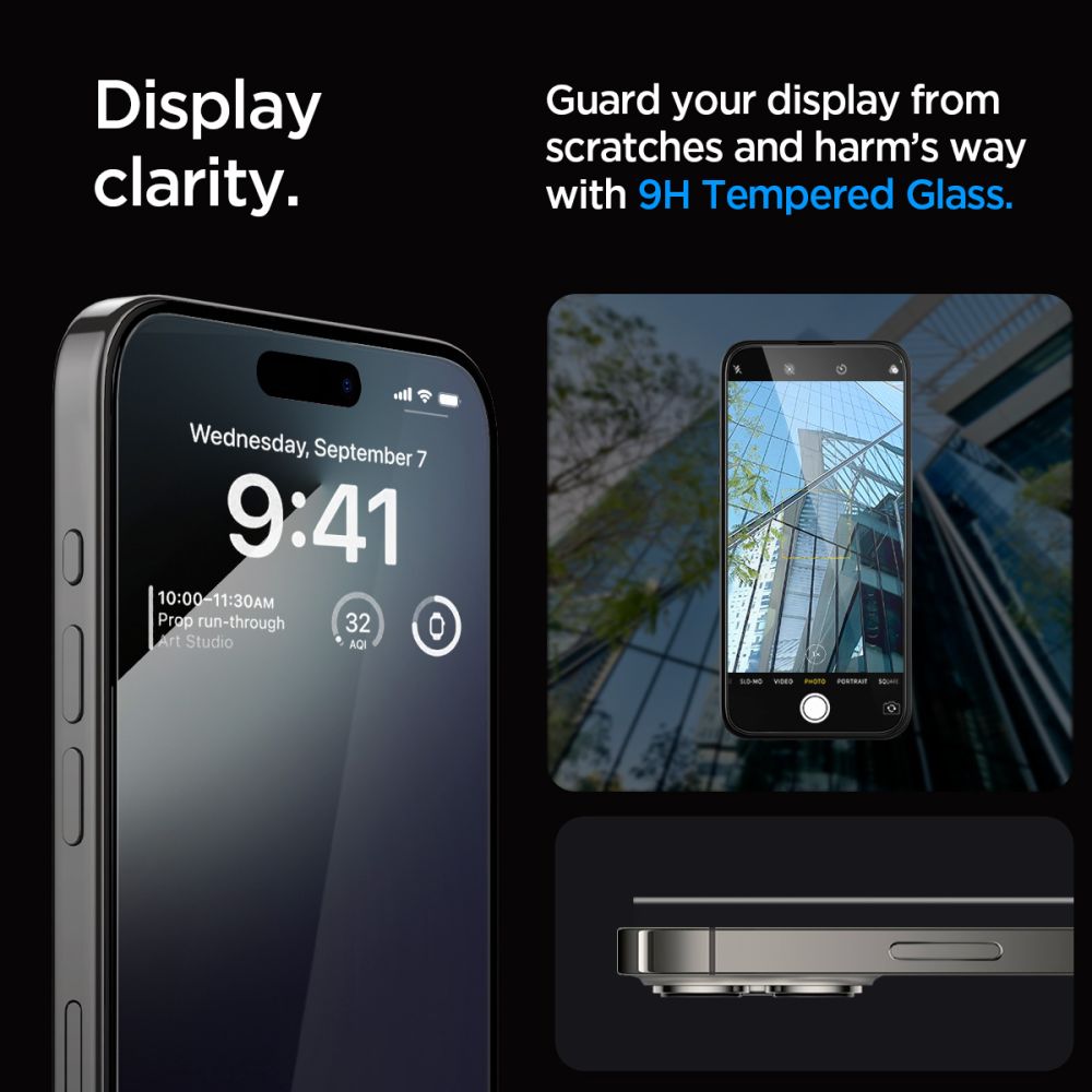 Szko hartowane Szko Hartowane Spigen Glas.tr Ez Fit Fc 2-pack czarne APPLE iPhone 15 Pro Max / 8