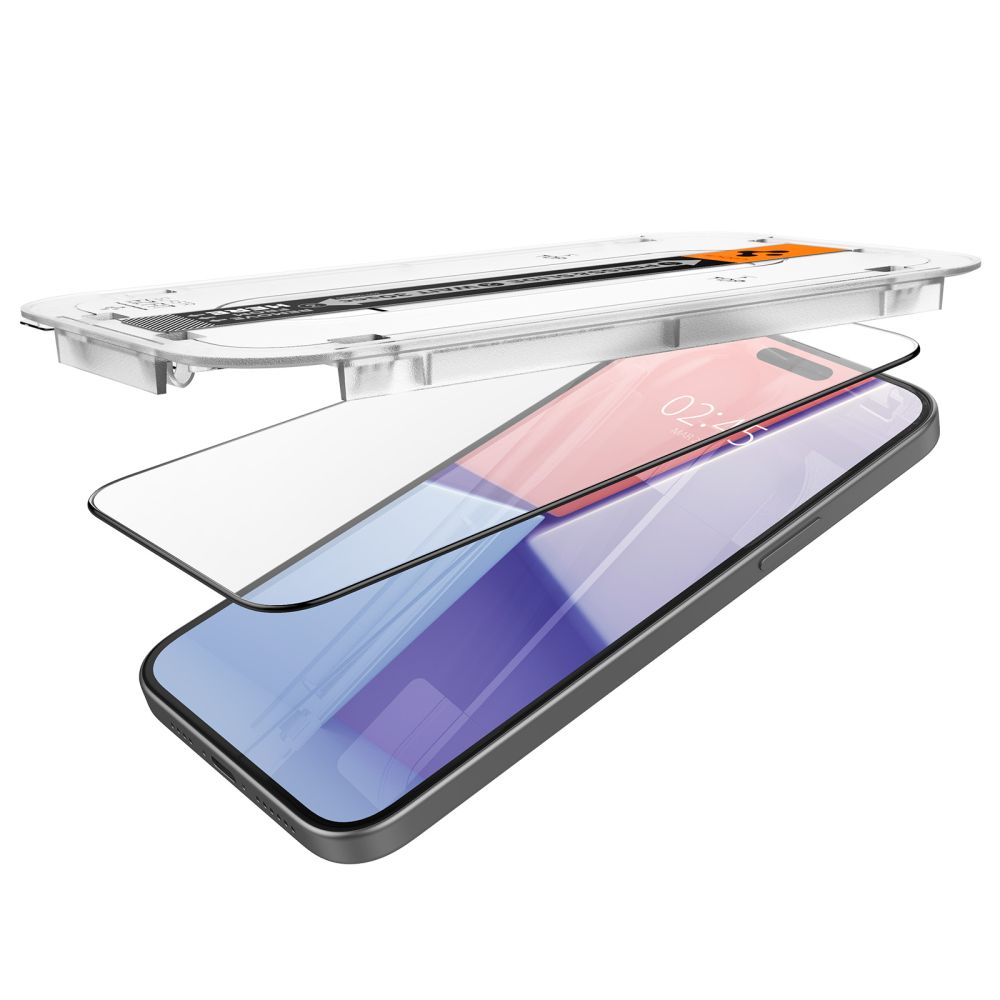 Szko hartowane Szko Hartowane Spigen Glas.tr Ez Fit Fc czarne APPLE iPhone 15 / 6