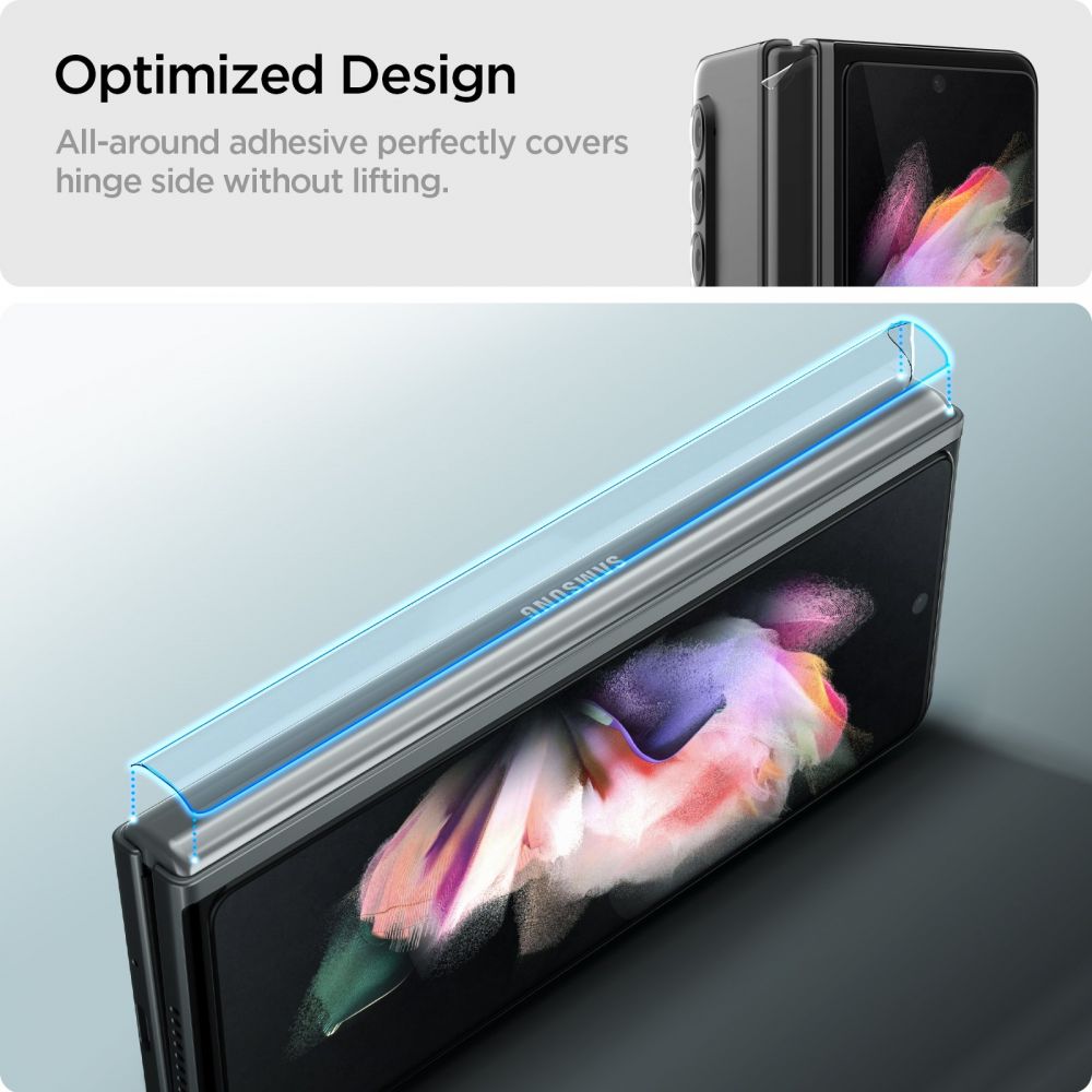 Szko hartowane Szko Ochronne Spigen Glass Fc & Hinge Film Galaxy czarne SAMSUNG Galaxy Z Fold 3 / 3