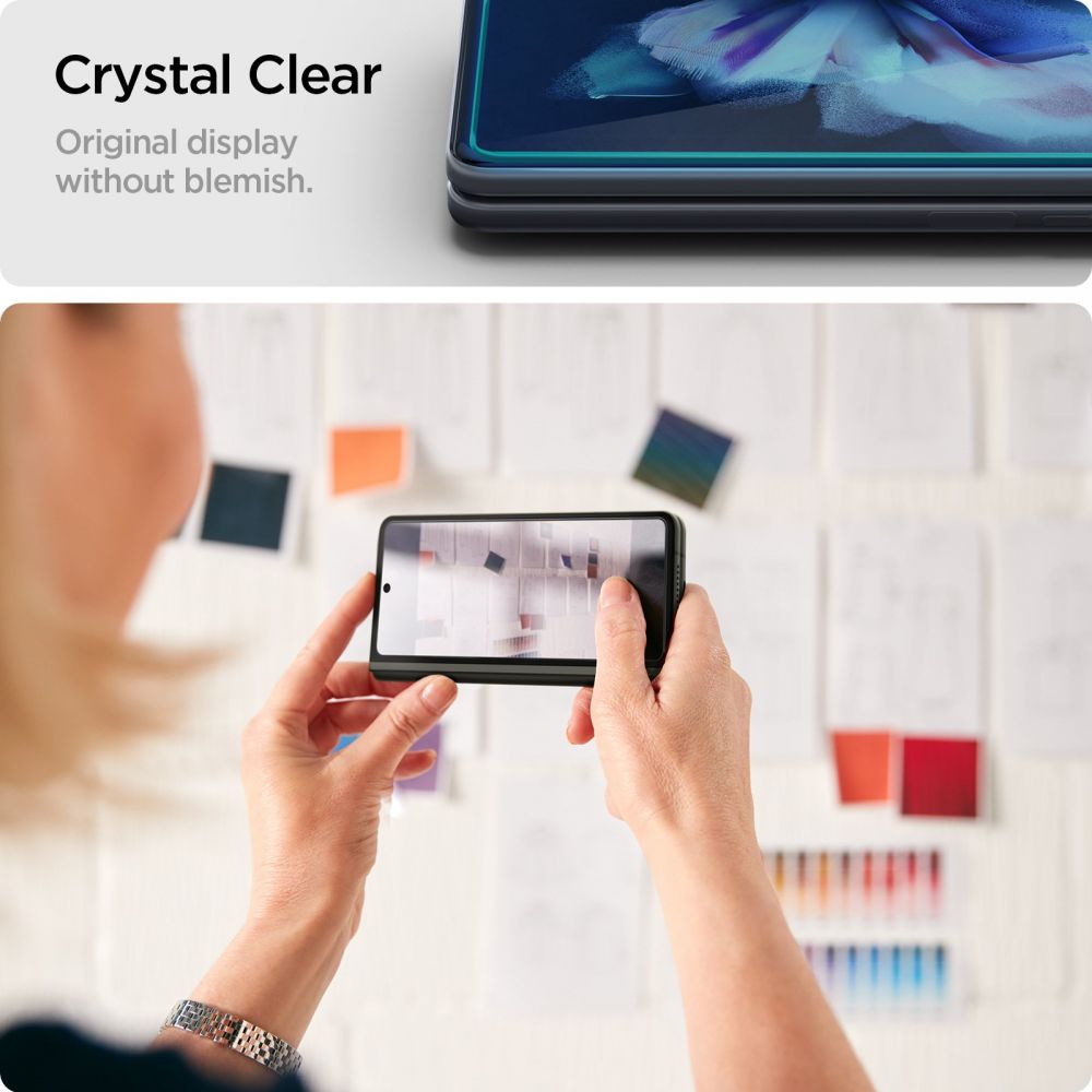 Szko hartowane Szko Ochronne Spigen Glass Fc & Hinge Film Galaxy czarne SAMSUNG Galaxy Z Fold 3 / 6