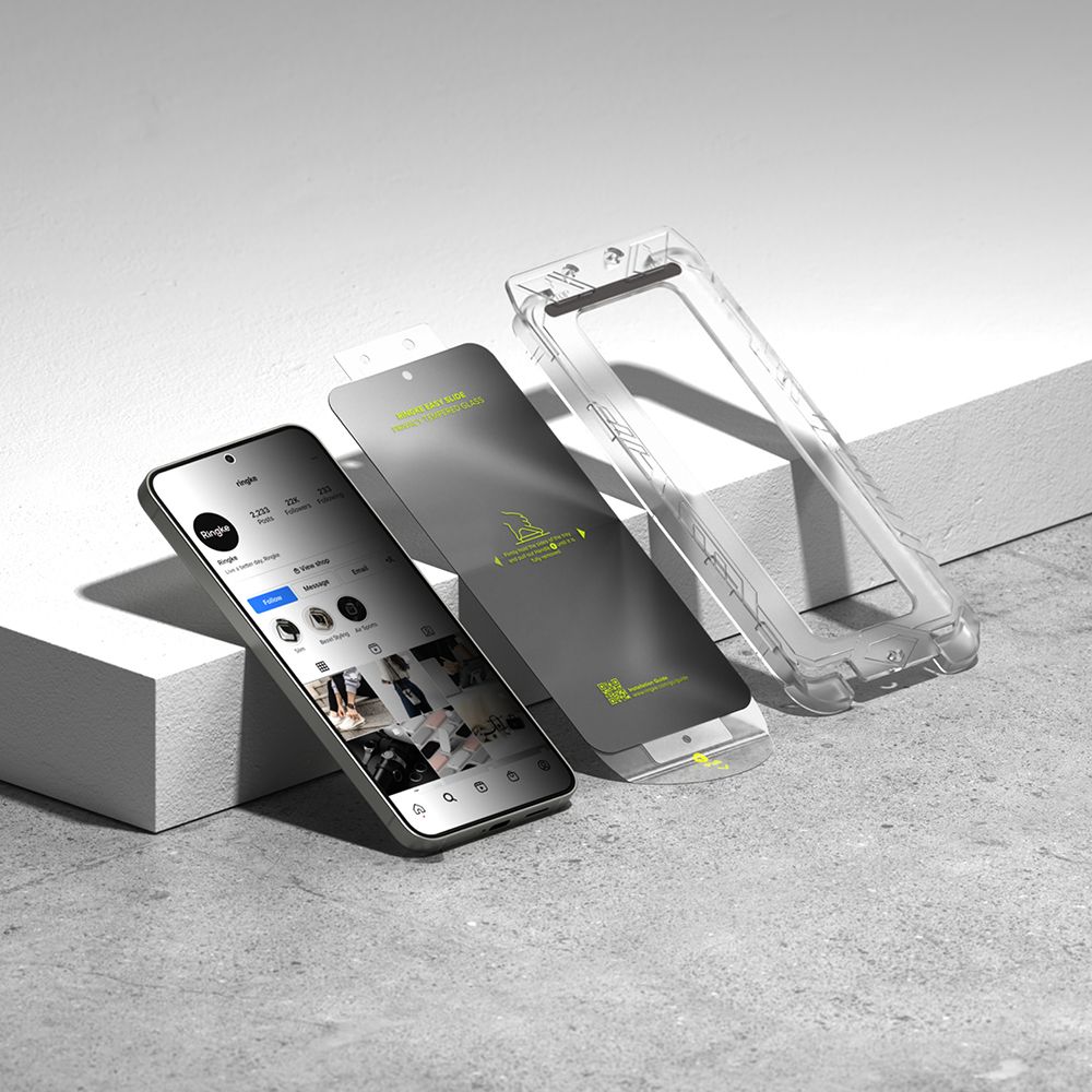 Szkło hartowane Szkło Prywatyzujące Ringke Easy Slide 2-pack Plus privacy SAMSUNG Galaxy S25 Plus / 4