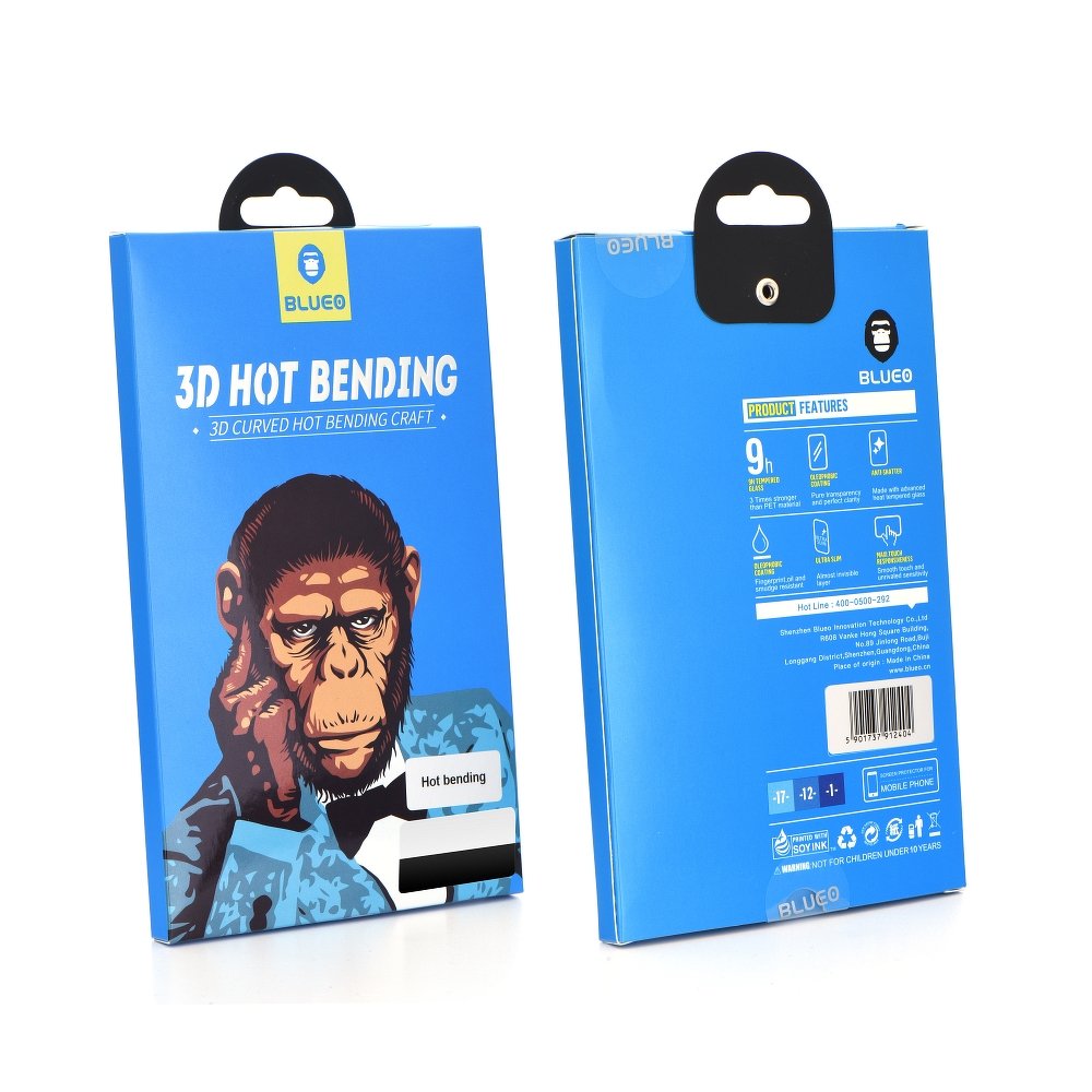Szko hartowane 3D Mr. Monkey Glass czarne SAMSUNG Galaxy Note 8 / 5