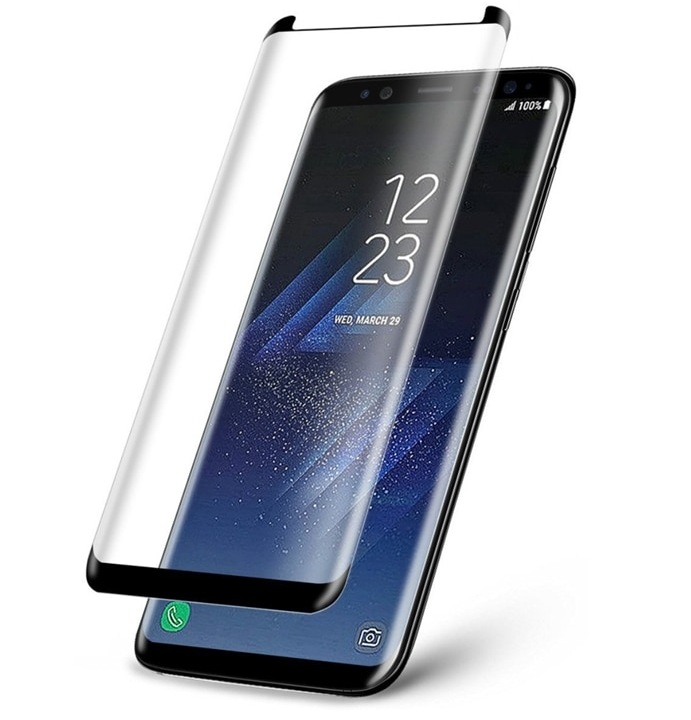 Folia ochronna poliwglan szko hartowane 5D na cay ekran czarny SAMSUNG Galaxy S8