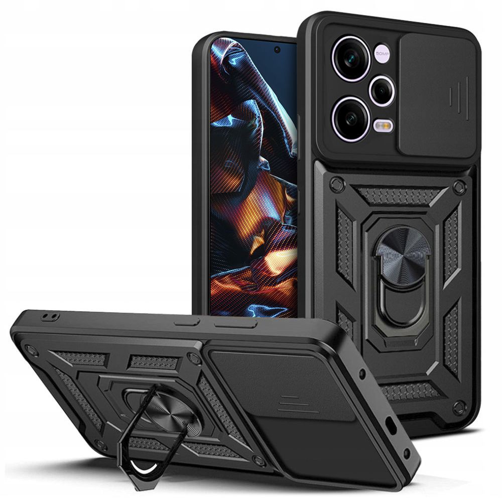 Pokrowiec Tech-protect Camshield Pro czarne Xiaomi Poco X5 Pro 5G