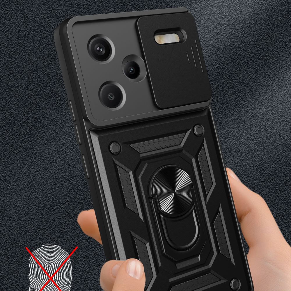 Pokrowiec Tech-protect Camshield Pro czarne Xiaomi Redmi Note 13 Pro+ / 5