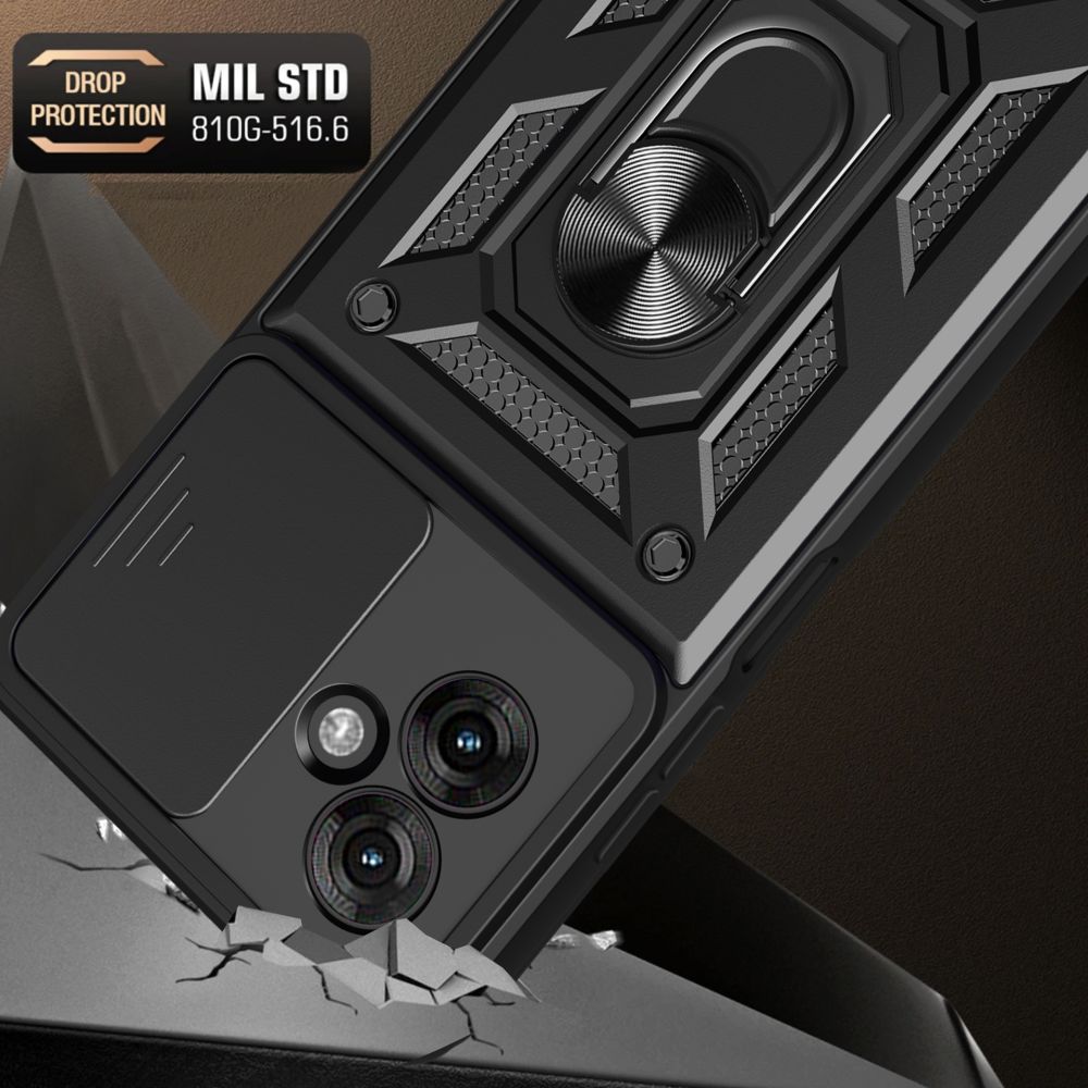 Pokrowiec Tech-protect Camshield Pro Motorola czarne MOTOROLA Moto G55 5G / 3