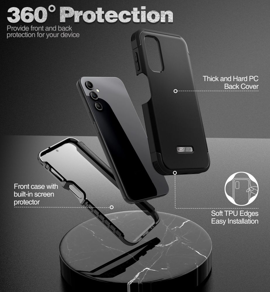 Pokrowiec Tech-protect Kevlar czarne SAMSUNG Galaxy A14 5G / 4