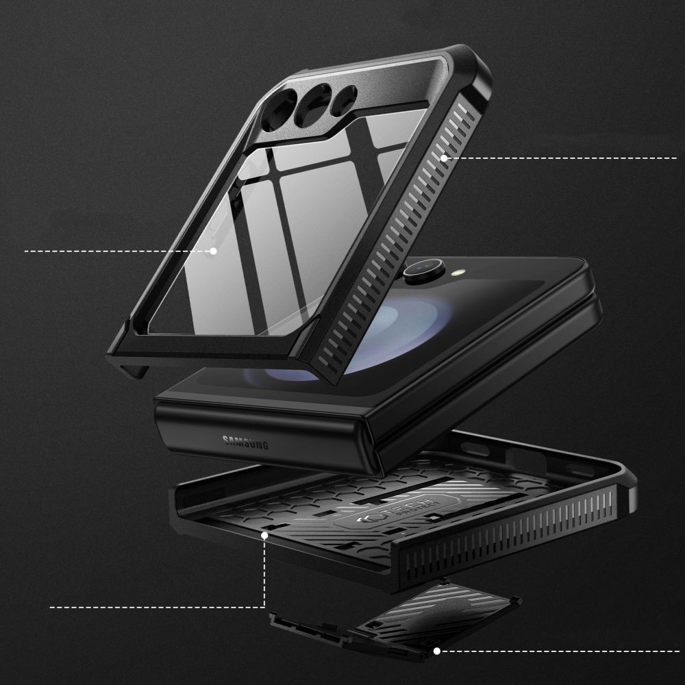 Pokrowiec Tech-protect Kevlar Pro czarne SAMSUNG Galaxy Z Flip 5 5G / 4