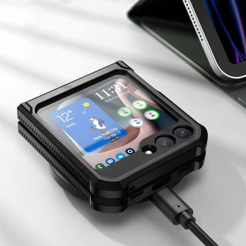 Pokrowiec Tech-protect Kevlar Pro czarne SAMSUNG Galaxy Z Flip 5 5G / 6