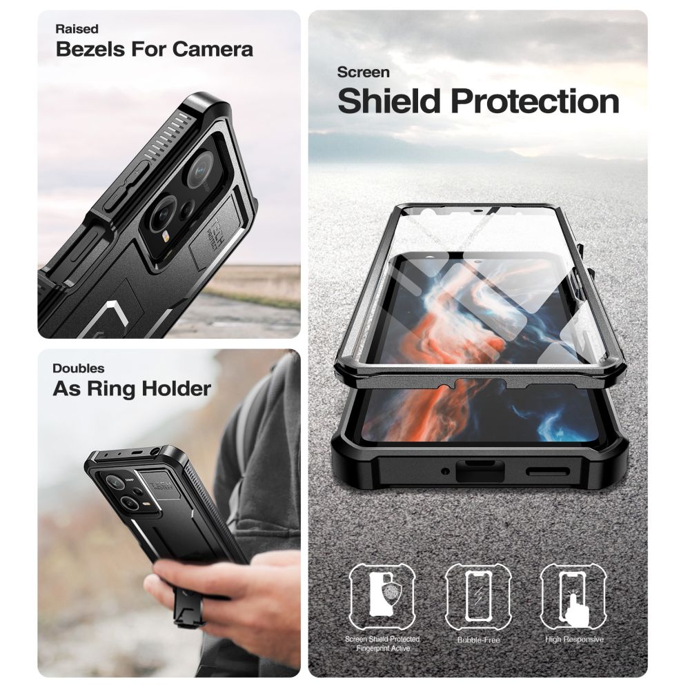 Pokrowiec Tech-protect Kevlar Pro czarne Xiaomi Poco X5 Pro 5G / 5