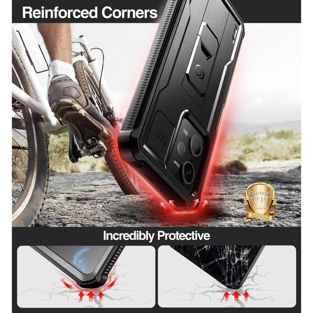 Pokrowiec Tech-protect Kevlar Pro czarne Xiaomi Poco X5 Pro 5G / 6