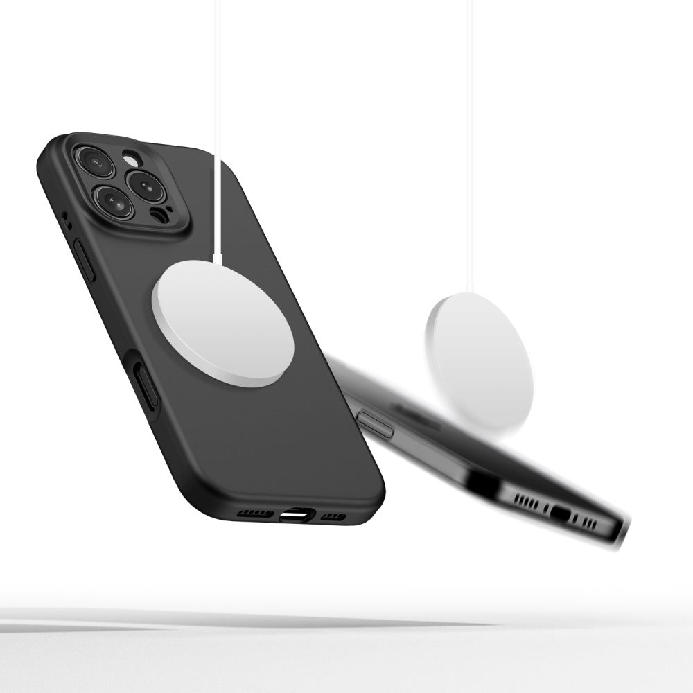 Pokrowiec Tech-protect Liquid Silicone Magsafe czarne APPLE iPhone 16 Pro / 3