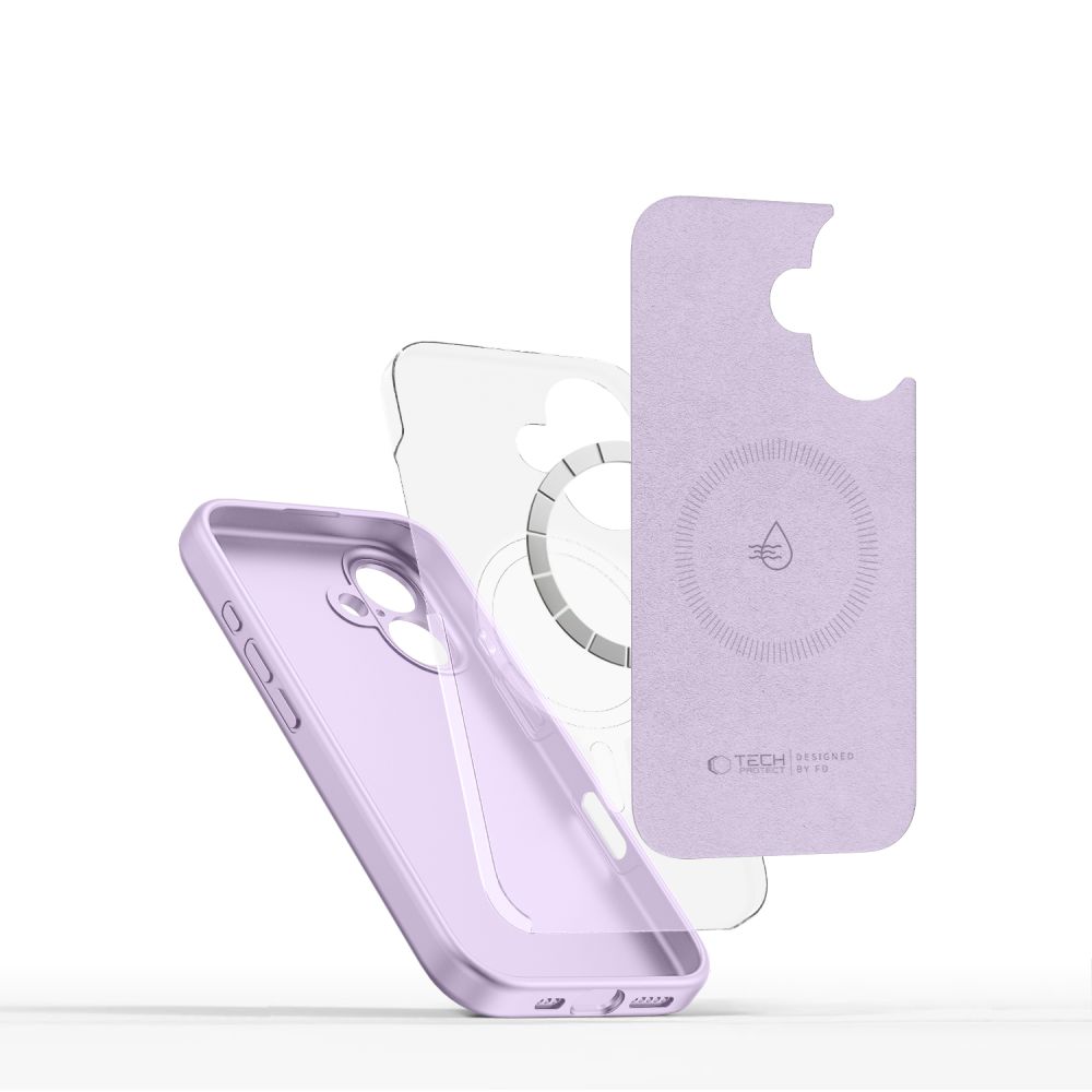 Pokrowiec Tech-protect Liquid Silicone Magsafe mauve APPLE iPhone 16 / 3