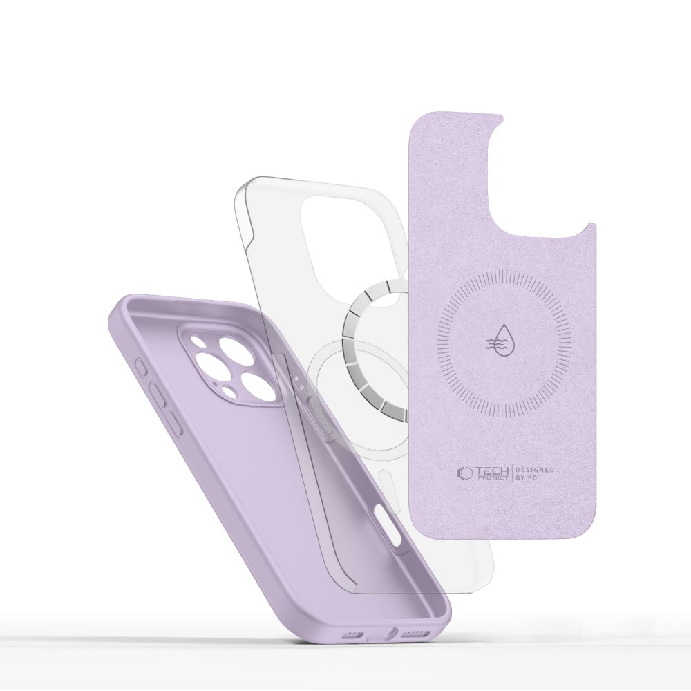 Pokrowiec Tech-protect Liquid Silicone Magsafe mauve APPLE iPhone 16 Pro / 3