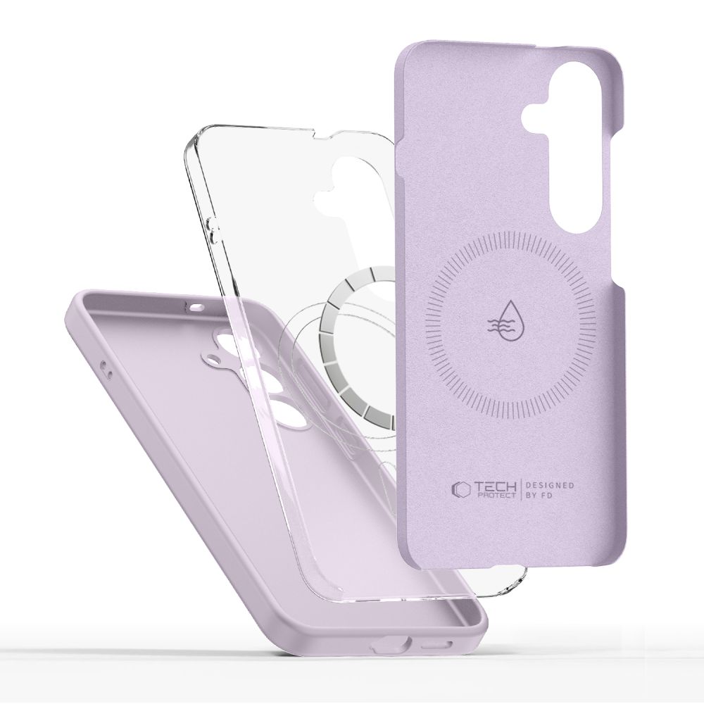 Pokrowiec Tech-protect Liquid Silicone Magsafe mauve SAMSUNG Galaxy S25 / 3