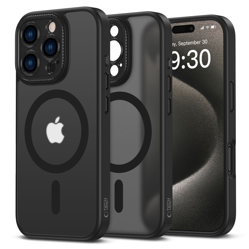Pokrowiec Tech-protect Magcam Magsafe czarne APPLE iPhone 16 Pro Max
