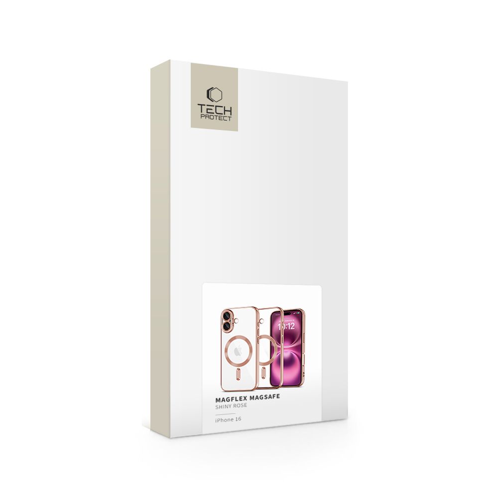 Pokrowiec Tech-protect Magflex Magsafe Shiny rose APPLE iPhone 16 / 5