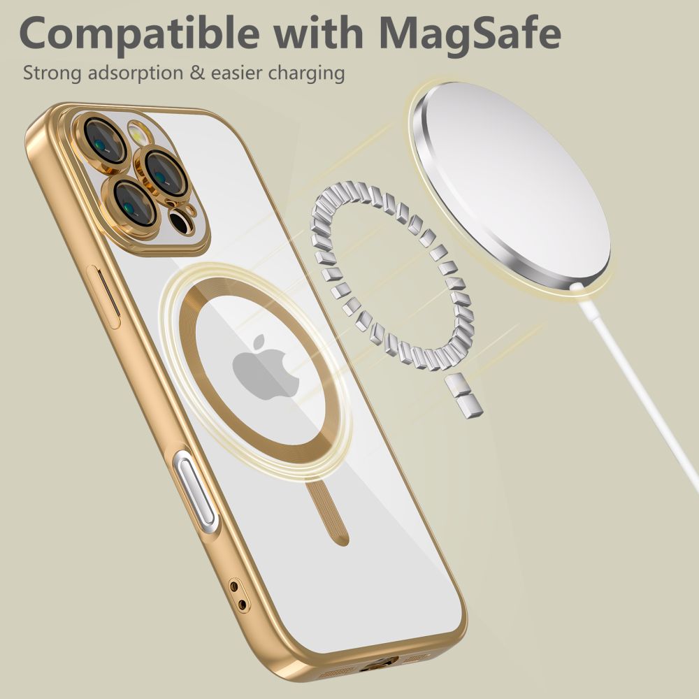 Pokrowiec Tech-protect Magflex Magsafe Shiny zote APPLE iPhone 16 Pro / 5