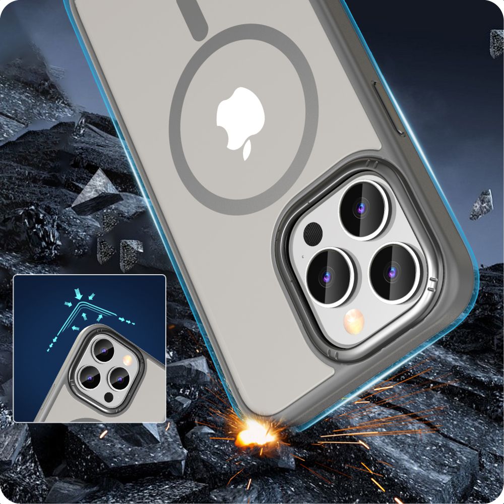 Pokrowiec Tech-protect Magmat 2 Magsafe Matte titanium APPLE iPhone 15 Pro / 4
