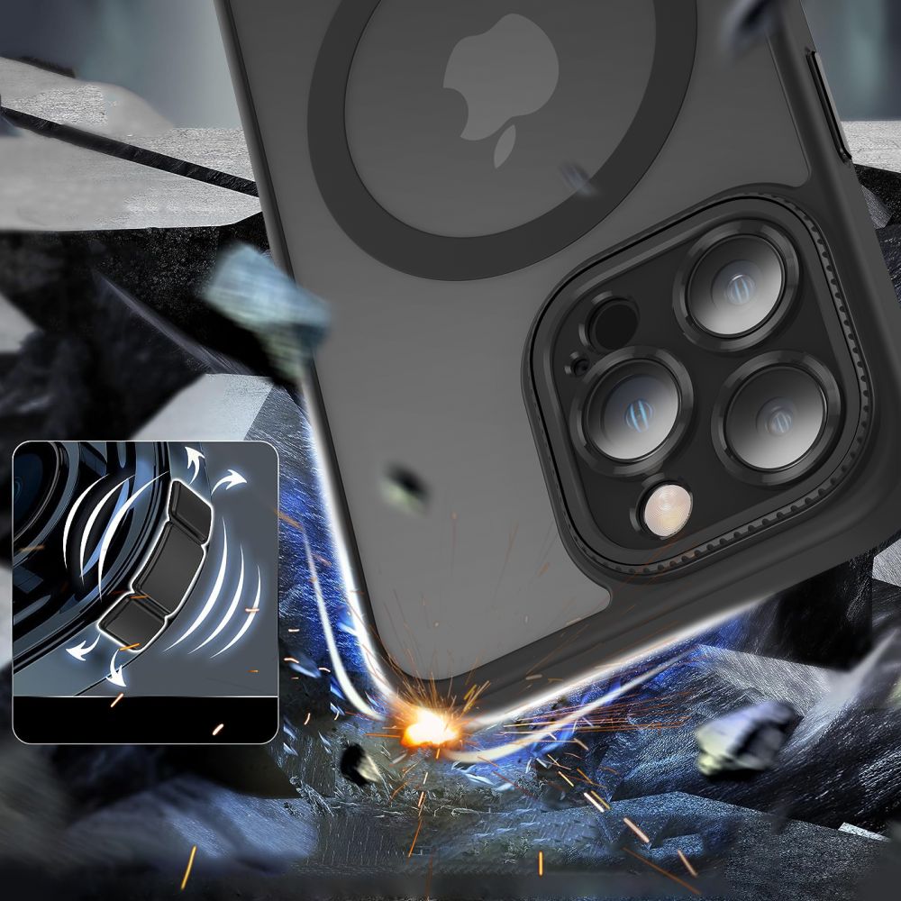 Pokrowiec Tech-protect Magmat Cam+ Magsafe czarne APPLE iPhone 15 Pro / 5