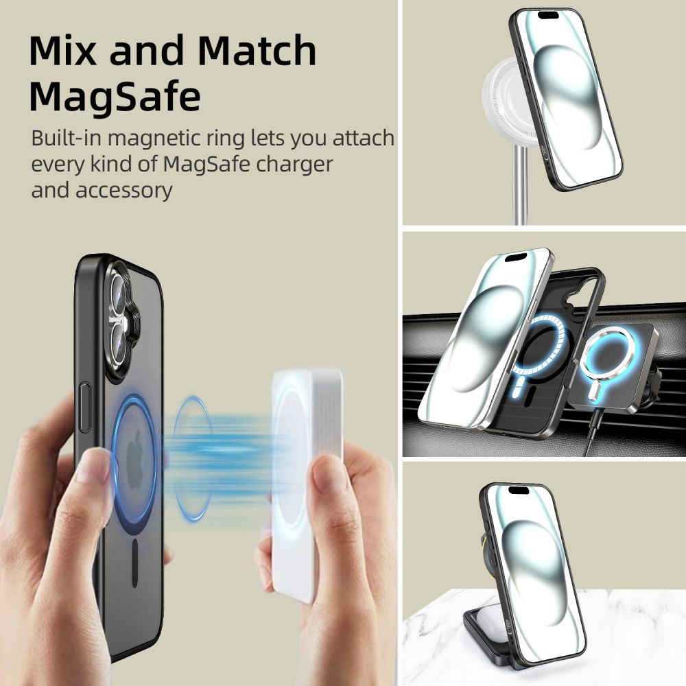 Pokrowiec Tech-protect Magmat Magsafe czarne APPLE iPhone 16 Plus / 4