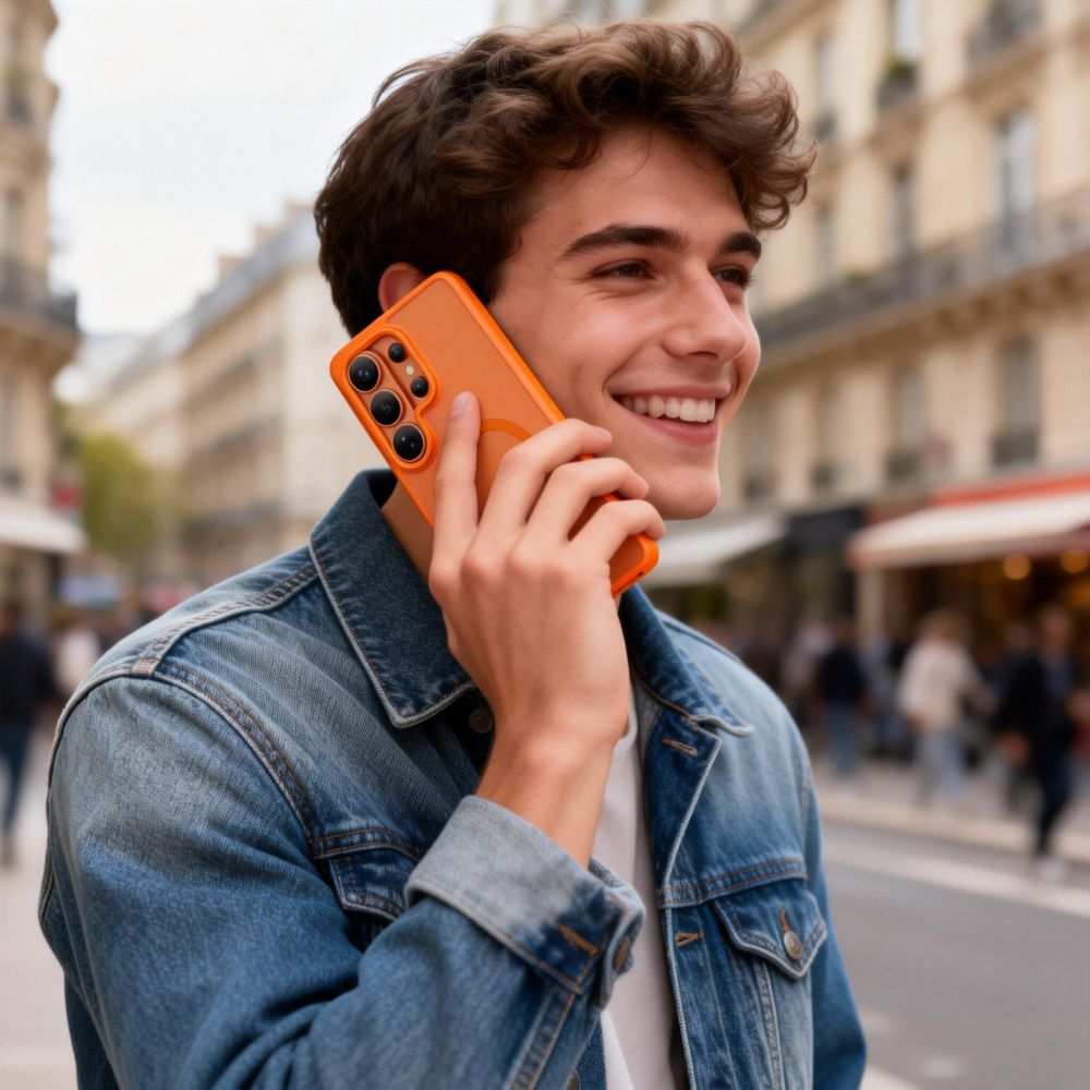 Pokrowiec Tech-protect Magmat Magsafe Matte orange SAMSUNG Galaxy S26 Ultra / 10