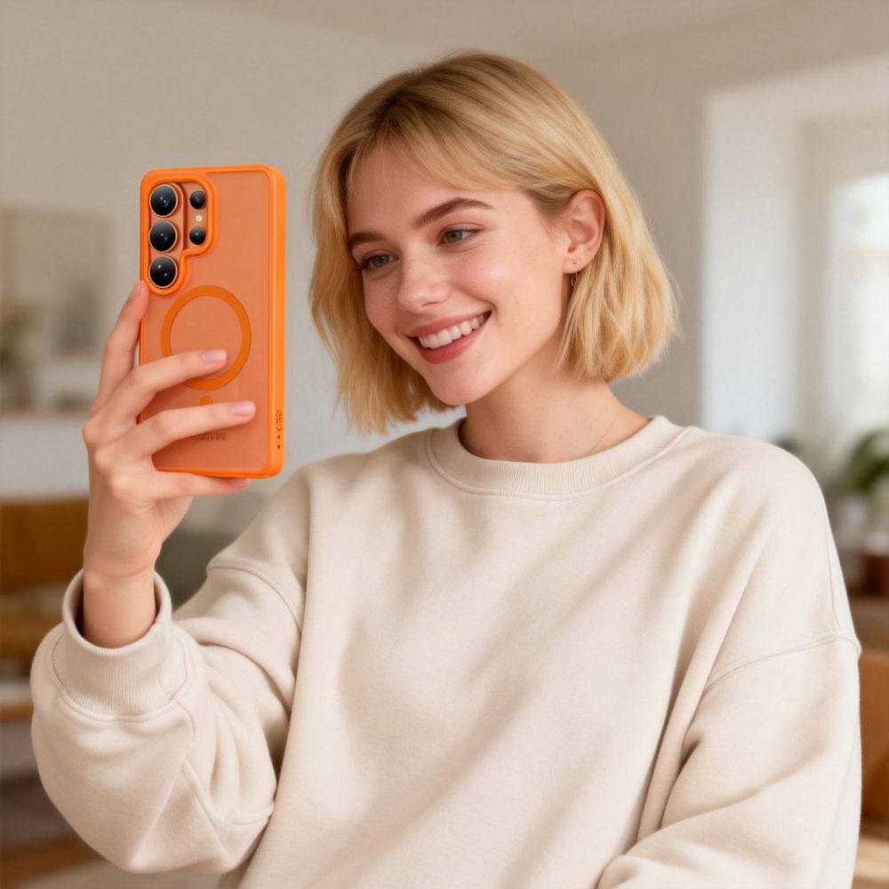 Pokrowiec Tech-protect Magmat Magsafe Matte orange SAMSUNG Galaxy S26 Ultra / 7