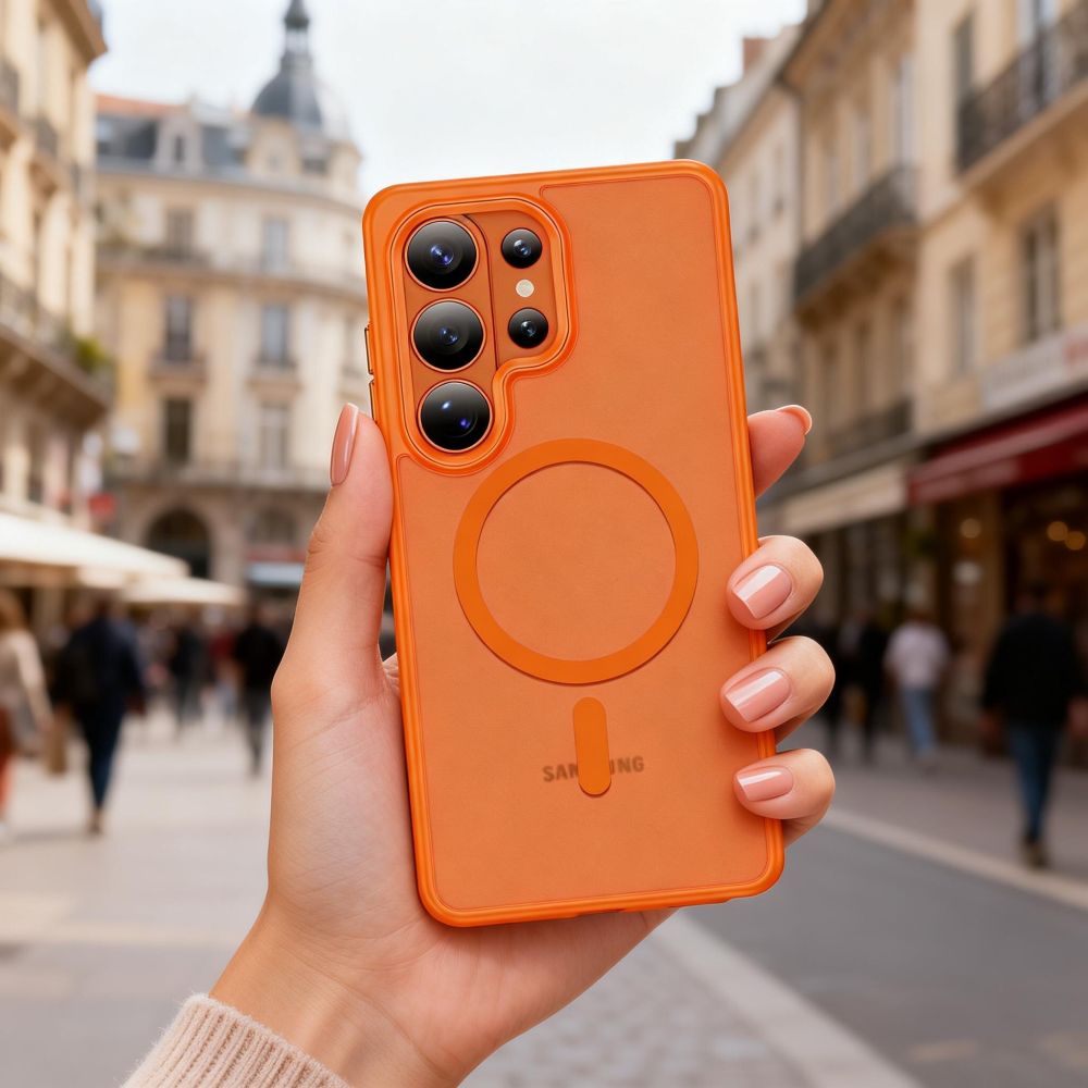 Pokrowiec Tech-protect Magmat Magsafe Matte orange SAMSUNG Galaxy S26 Ultra / 8