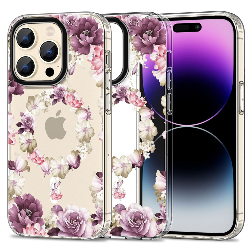Pokrowiec Tech-protect Magmood Magsafe Rose floral APPLE iPhone 15 Pro