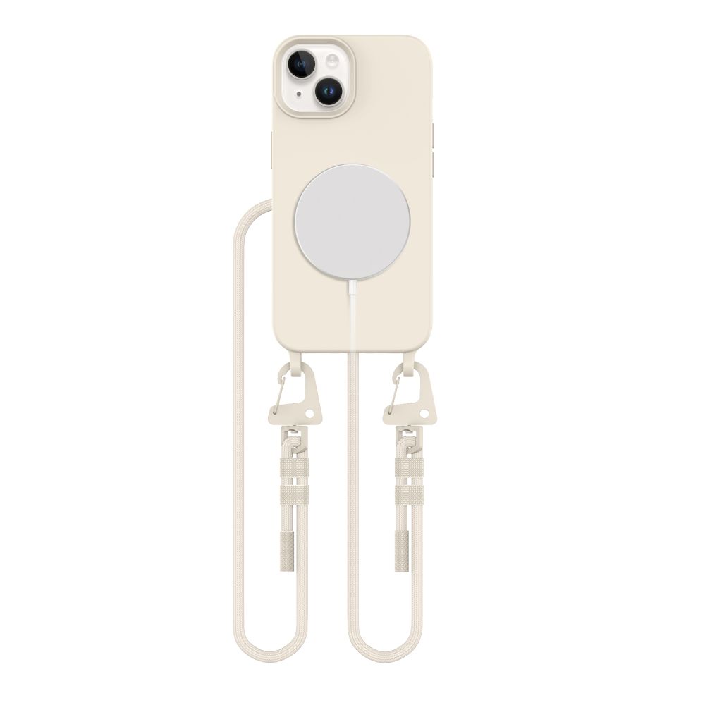 Pokrowiec Tech-protect Magnecklace Magsafe Cosmic latte APPLE iPhone 15 / 2