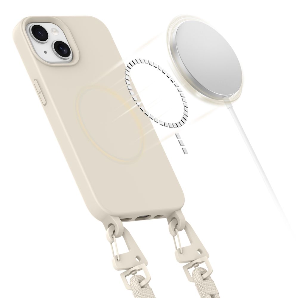 Pokrowiec Tech-protect Magnecklace Magsafe Cosmic latte APPLE iPhone 15 / 3