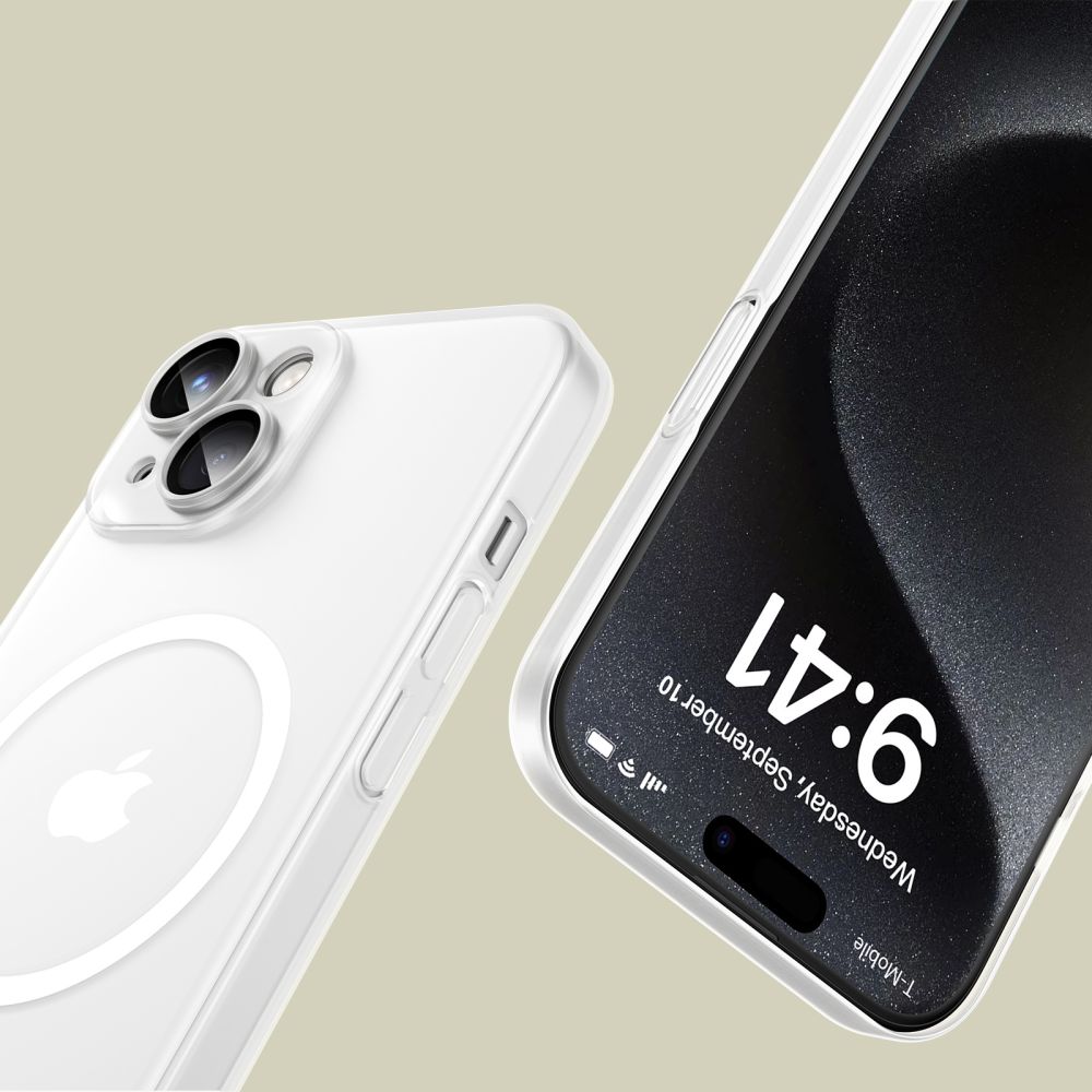 Pokrowiec Tech-protect Magslim Magsafe matte/białe APPLE iPhone 15 / 4 Pokrowiec Tech-protect Magslim Magsafe matte/białe APPLE iPhone 15 / 4