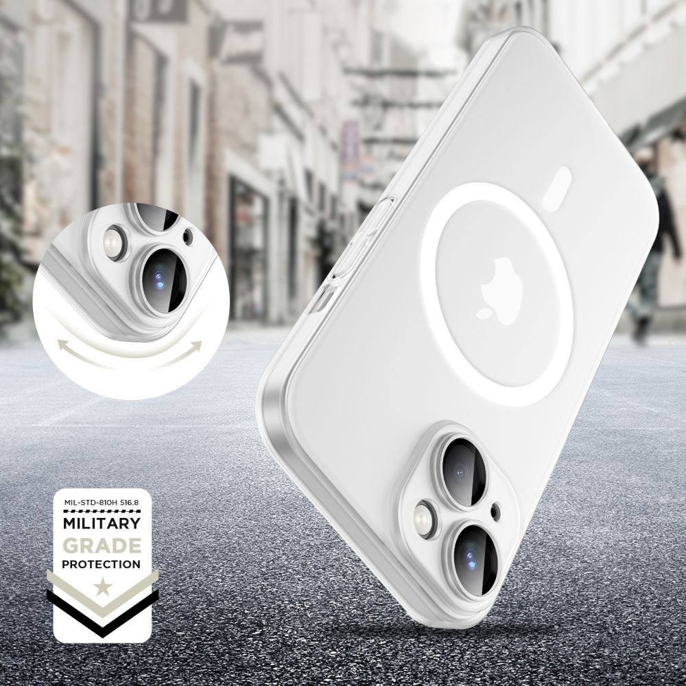 Pokrowiec Tech-protect Magslim Magsafe matte/białe APPLE iPhone 15 / 5 Pokrowiec Tech-protect Magslim Magsafe matte/białe APPLE iPhone 15 / 5