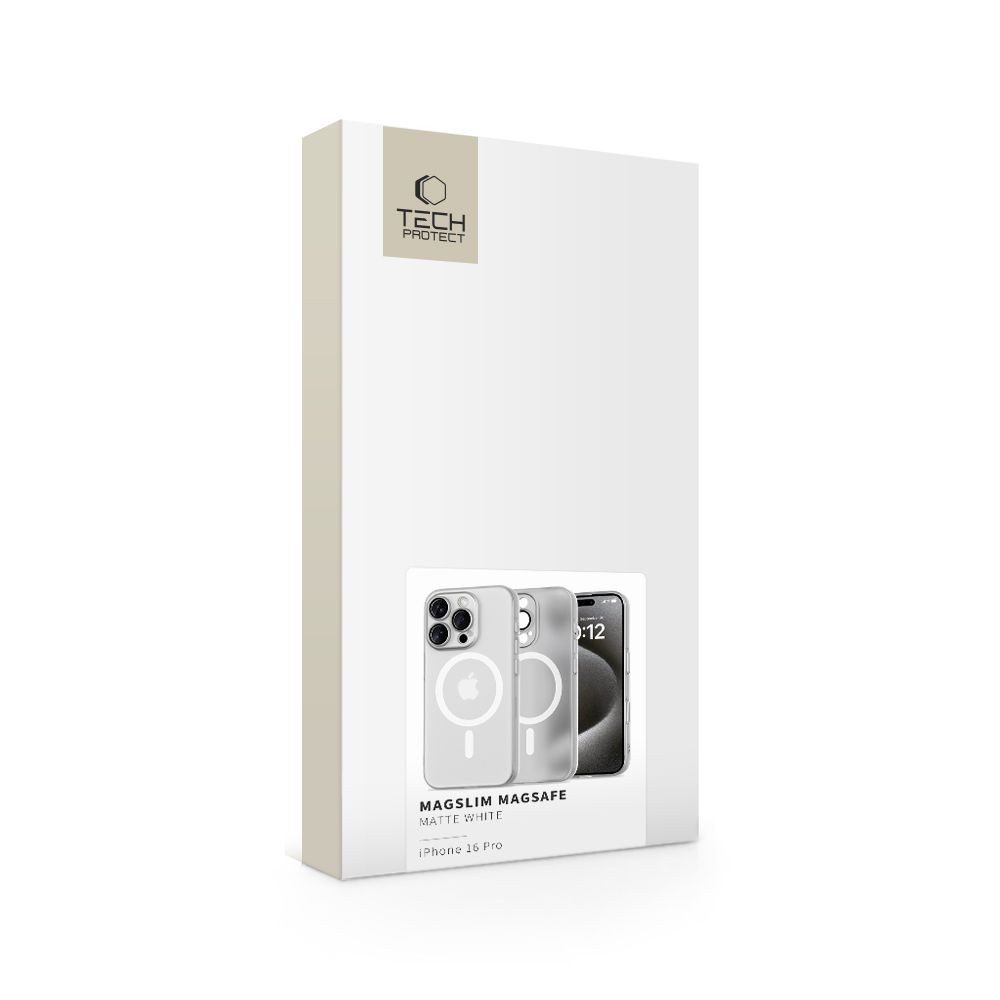 Pokrowiec Tech-protect Magslim Magsafe matte/bia�e APPLE iPhone 16 Pro / 2