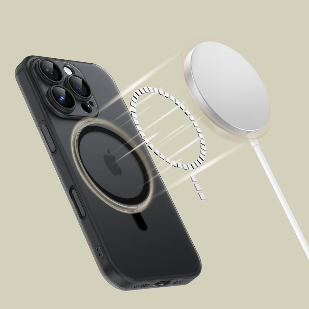 Pokrowiec Tech-protect Magslim Magsafe matte/czarne APPLE iPhone 16 Pro Max / 3