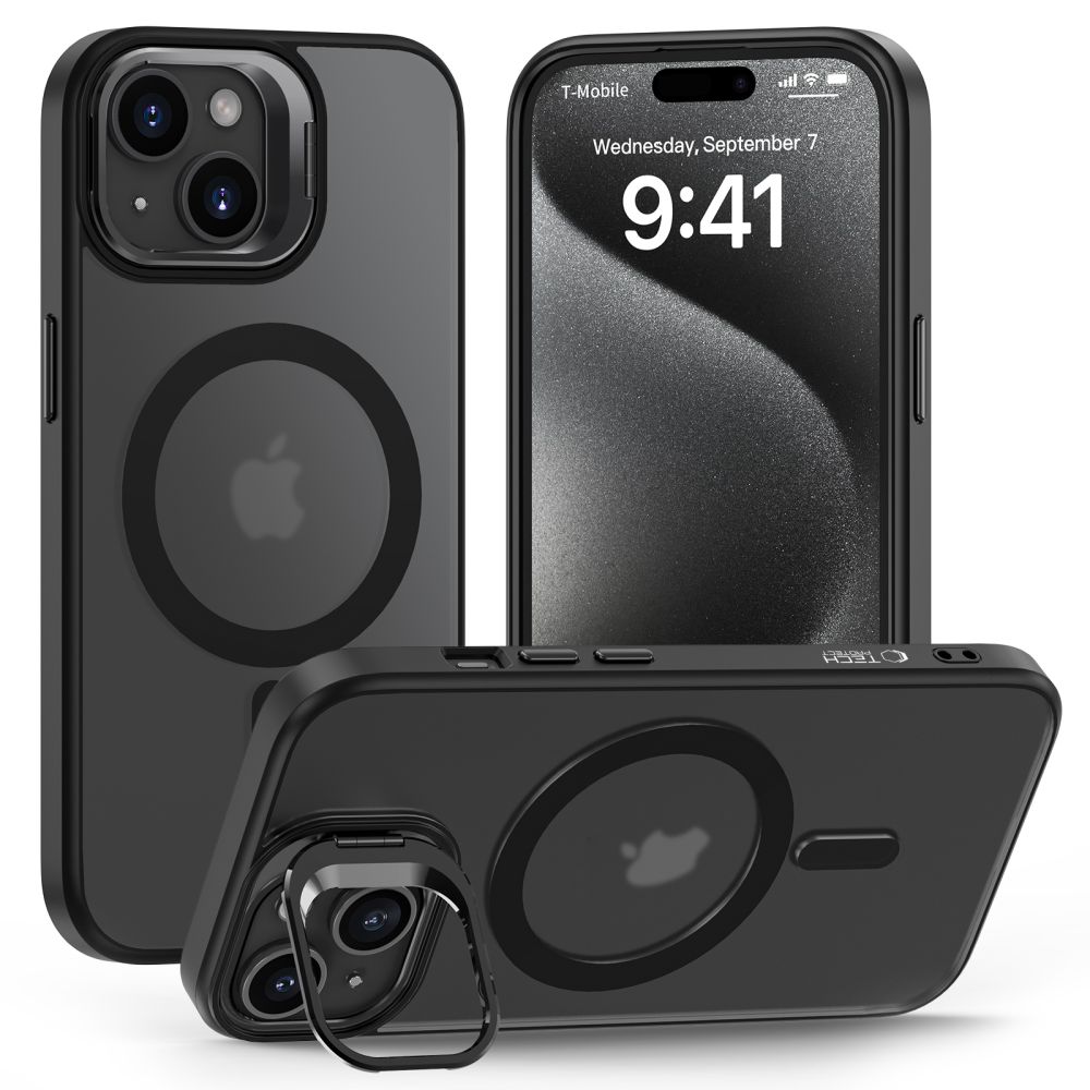 Pokrowiec Tech-protect Magstand Magsafe czarne APPLE iPhone 15