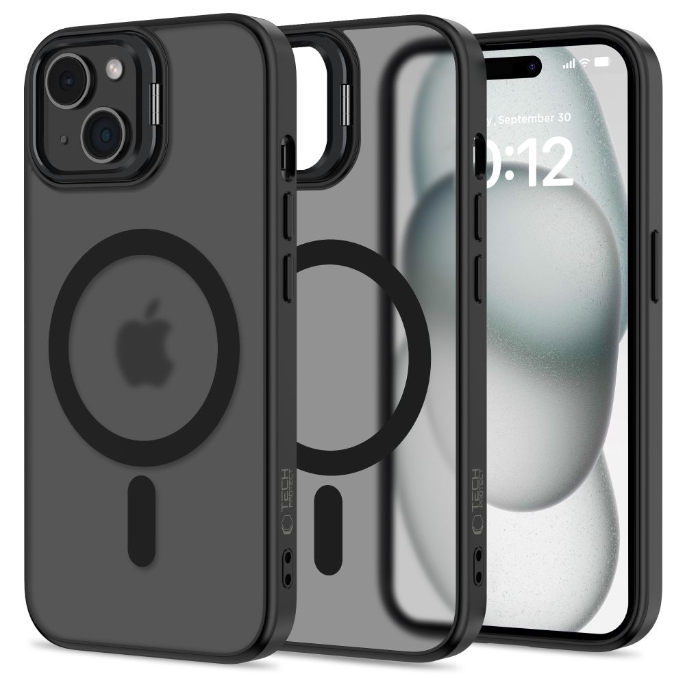 Pokrowiec Tech-protect Magstand Magsafe czarne APPLE iPhone 15 / 5