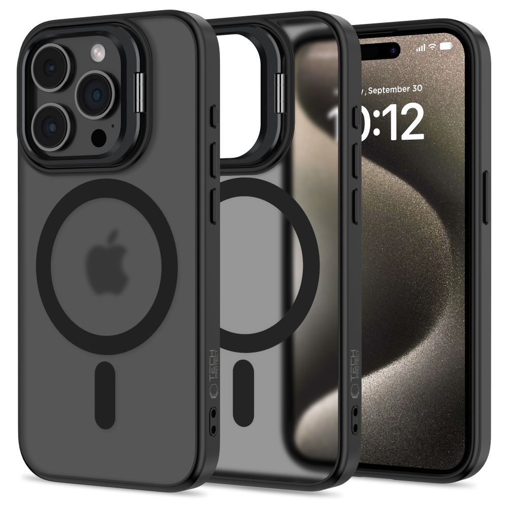 Pokrowiec Tech-protect Magstand Magsafe czarne APPLE iPhone 15 Pro / 5